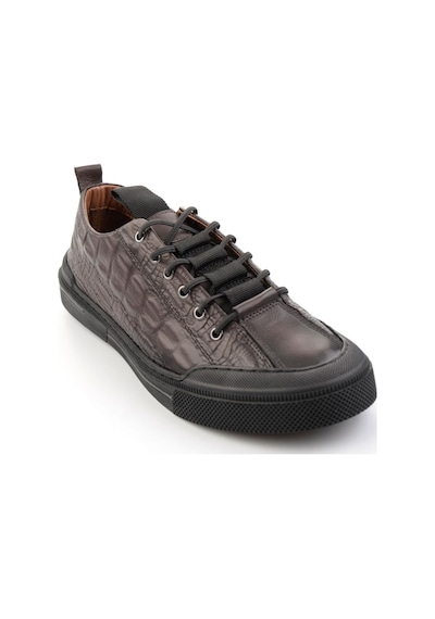 Kahve Hakiki Deri Erkek Sneaker E01900251044 Kahve
