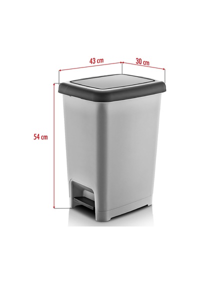 40 Litre Basmalı Çöp Kovası
