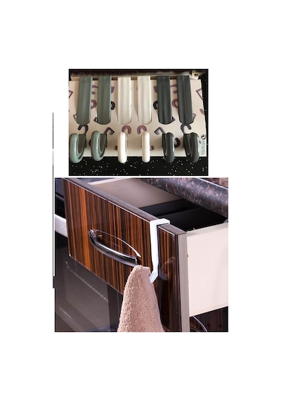 6 Lı Çekmece- Havlupan Askısı Çok Amaçlı Askı Seti Beyaz