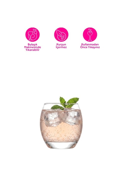 Lav Empire Cam Meşrubat Bardağı 6'lı 405 ml (Su/Viski/Kokteyl Bardağı )