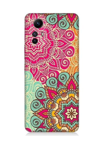 Xiaomi Redmi Note 12s Uyumlu Tribal Mandala Çiçek Desenli Silikon Kılıf