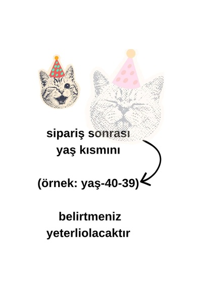 Kişiye Özel Doğum Günü Pasta Süsü Ve Yaş Belirleyici Etiket Seti