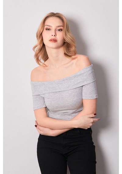 Fullamoda Basic Madonna Yaka Bluz 25ygb650126872-grimelanj Grimelanj