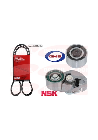 Dongıl Triger Kayış Seti Eksantrik Seti Hyundaı Accent Admıre Getz 1.5l D3ea 02-05 / Tucson Santafe 2.0l 2.2l D4ea D4eb 04-09 / Sonata 2.0l 06-11 / Kıa Sportage 2.0l D4ea 04-10 1 Kayış 2 Rulman 123x280 Kıt123ru28 2431227000 2481027250 2441027250