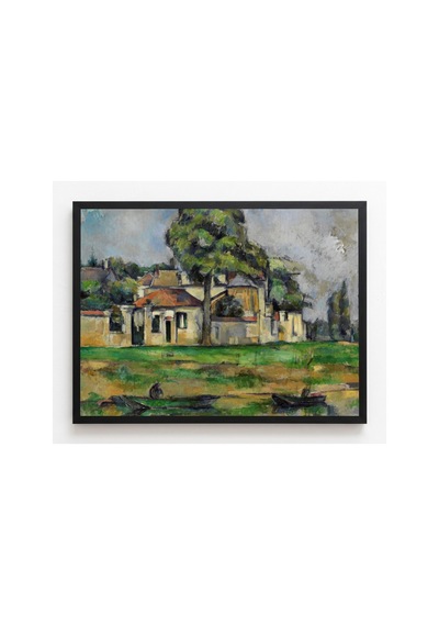 Modern Sanat Cézanne Marne Kıyıları Çerçevesiz Poster 21x30 Cm A4 Tablo Modern Sanat Ekspresyonizm
