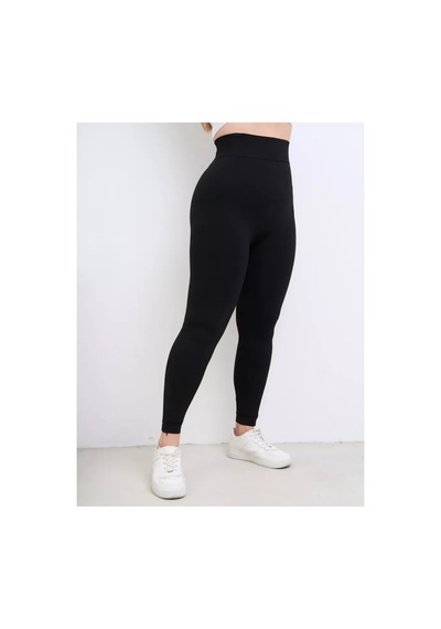 Mistirik Pezzoli Model İçi Pelüşlü Kışlık Esnek Tayt Seamless Model Siyah Renk