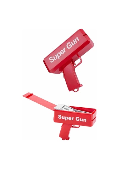 Para Dolar Atma Makinası Super Money Gun Para Saçma Fırlatma Tabancası "