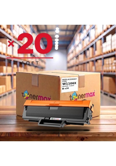 Hp Laser Mfp 138p Uyumlu  Toner Çipli W1106x 20'li 2.500 Sayfa Yüksek Kapasite