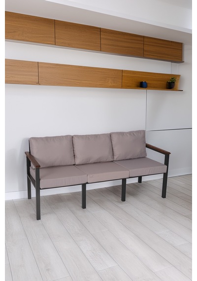 Neokas Bahce Mobilyası, Modern Balkon Mobilyası, Kafe Oturma Takımı, Teras Koltugu, 1 Üçlü Koltuk Gri Neokas Bahce Mobilyası, Modern Balkon Mobilyası, Kafe Oturma Takımı, Teras Koltugu, 1 Üçlü Koltuk Gri