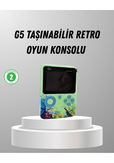 500 Oyunlu G5 Retro Mini Oyun Konsolu 3 İnç Ekran Ve Tv Desteği -