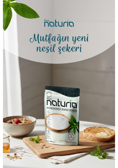 Stevia Toz Tatlandırıcı Şekersiz Ve Kalorisiz Tatlılık, 200g Krom İlaveli