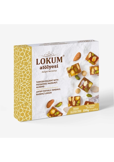 Antep Fıstıklı, Fındıklı, Bademli Lokum 150g