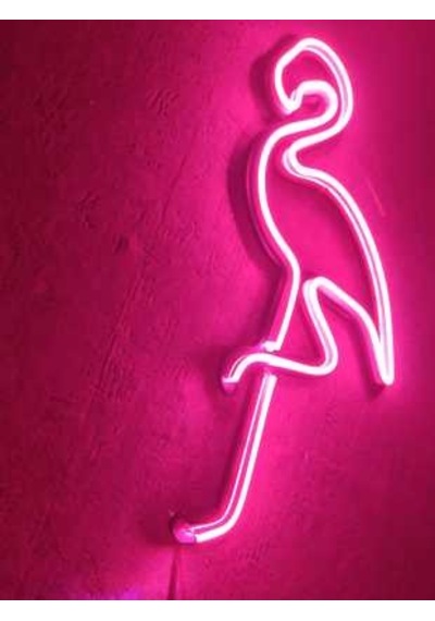 Flamingo Neon Tabela Neon Led Dekoratif Duvar Aydınlatması Neon D