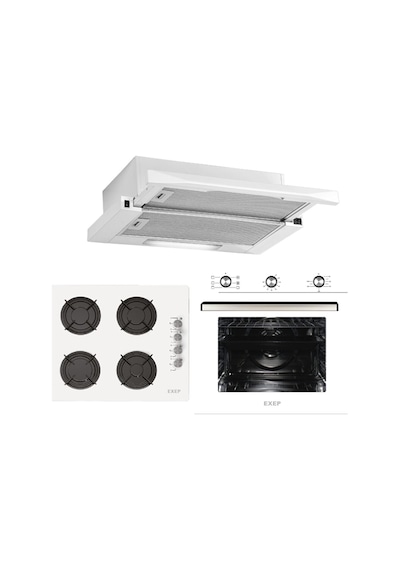 Exep Life EF-240 - EO-320 - E4E Beyaz Ankastre  Set