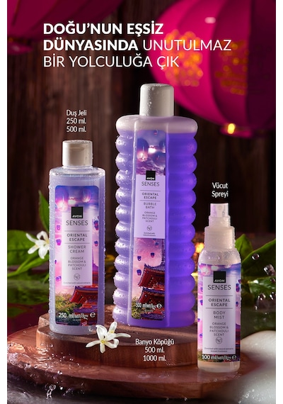 Senses Oriental Escape Portakal Çiçeği Ve Paçuli Kokulu Banyo Köpüğü 1 Lt Üçlü Set Fresh