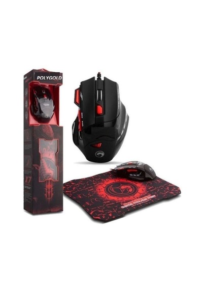 Abatech Oyuncu Rgb'li Mouse + Mouse Pad Seti Kırmızı X7