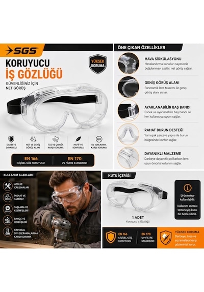 Tr Sgs Optimum Koruyucu Gözlük