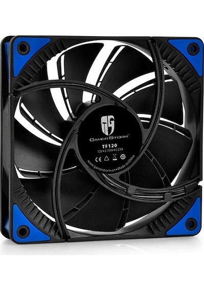 Deep Cool Tf120 Blue Sıyah Uzerıne Mavı Ledlı Kasa Fanı 120Mm