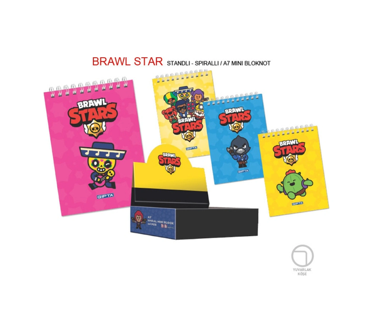 Brawl Stars Spiralli A7 40 Yaprak Çizgili Bloknot Defter --