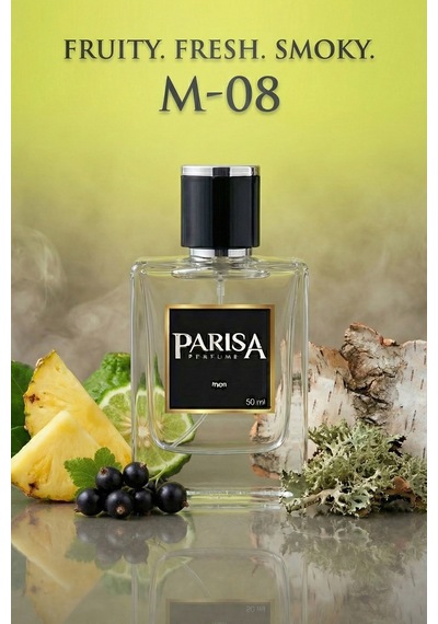 M-08 Adventure Man Edp 50 Ml - Ananas & Bergamot Notalı Ferah Dumanlı Erkek Parfümü Prsm08 Meyveli
