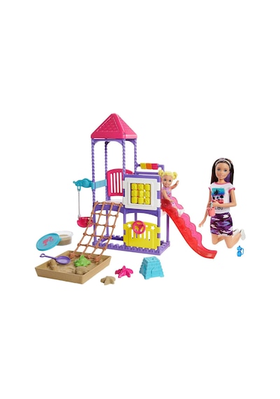 Barbie Skipper Tırman ve Keşfet Kaydıraklı. Salıncaklı Ve