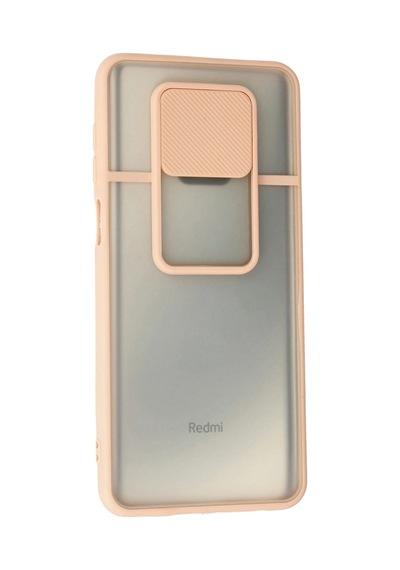 Xiaomi Redmi Note 9 Pro Kılıf Palm Buzlu Kamera Sürgülü Silikon - Pembe -