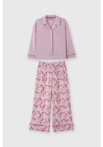 Panço Kız Çocuk Pijama Takım Pembe