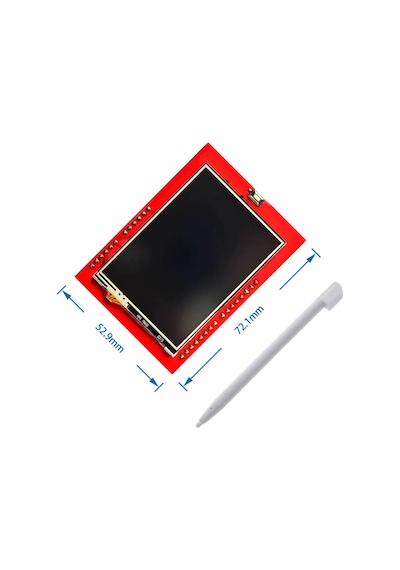 2.4 Inch 320x240 Tft Lcd Shield Resiztif Dokunmatik Microsd Soket Reset Butonu 18bit 262k Renk
