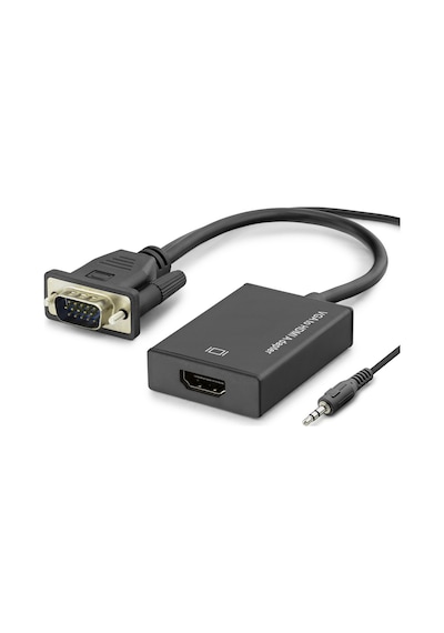 Vga To Hdmi Dişi Ses Çıkışlı Görüntü Dönüştürücü 1080p - Siyah Hdx7874
