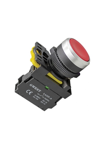 Gwest A5-01 22mm Kırmızı Yaylı Buton 1nc