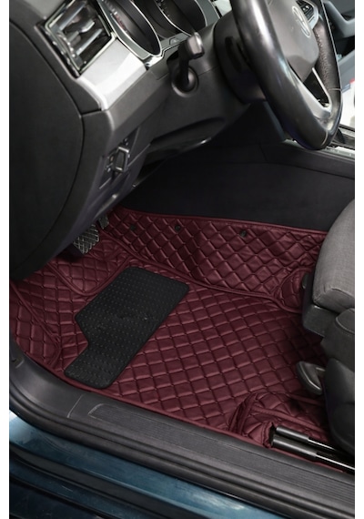 Hyundaı Accent Admıre 2003-2006 Bordo Renk 8d Diamond Premium Havuzlu Deri Oto Paspas