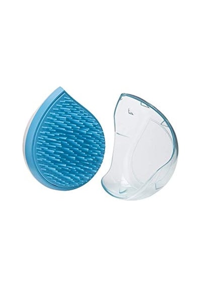 Lom1240 Compact Detangling Brush To Go - Çanta Tipi Kapaklı Saç Açma Tarama Fırçası Blue White Genel