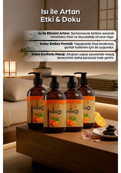 4 Lü Portakal Aromalı Masaj Yağı 250 Ml X 4 Yenilebilir Büyük Boy Vücut Bakım Yağı - 499629374