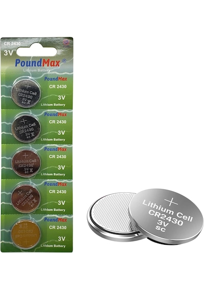 5 Adet 2430 Cr2430 Dl2430 3v Poundmax Lityum Düğme Pil, Uzun Raf Ömrü, Küçük Elektronik Cihazlar İçin Uzaktan Kumandalar, Teraziler, Akıllı Ev Cihazları, Ölçüm Cihazları Ve Hesap Makineleri