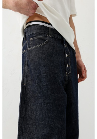 Vamos Barrel Fit Jeans Lacivert