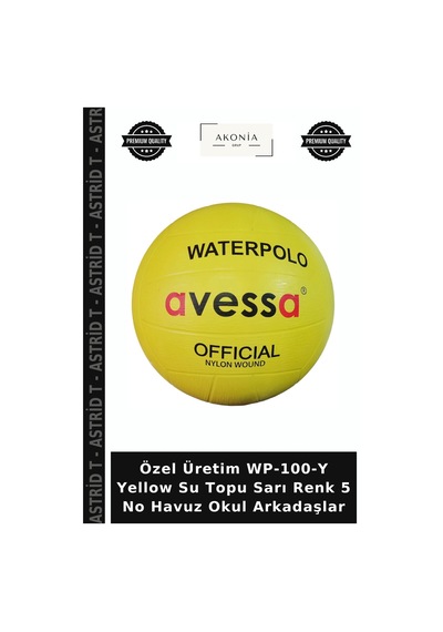 Özel Üretim Wp-100-y Yellow Su Topu Sarı Renk 5 No Havuz Okul Arkadaşlar