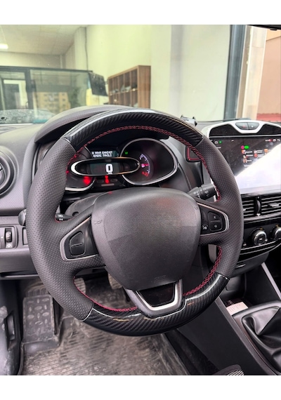 Clio 4 Faz 2 Araca Özel Direksiyon Kılıfı Uyumlu Açıklamayı Okuyunuz Siyah