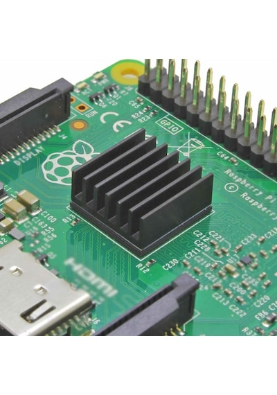14x14x6mm Aluminyum Soğutucu Siyah M3 Yapıştırma Etiketli Raspberry Xbox Chipset Ekran Kartı Ram Diğer