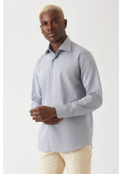 Bisse Erkek Regular Fit Uzun Kollu Klasik Gömlek LACİ GM22K222035_D39 Lacivert