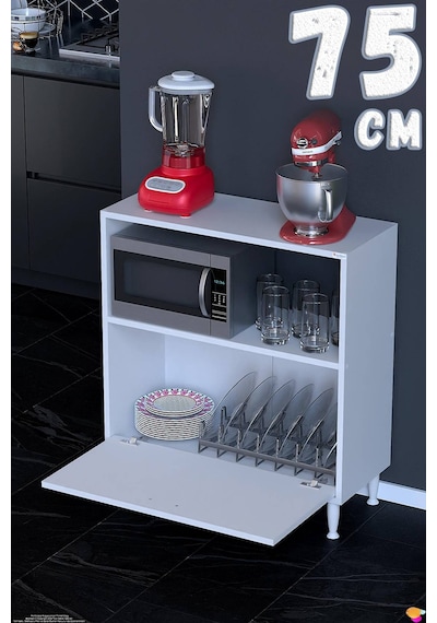 Lara 75 Cm Çok Amaçlı Mikrodalga Dolabı Alttan Kapaklı Fırınlık Kiler Ekmeklik 75x87x32 Cm Beyaz Lara 75 Cm Çok Amaçlı Mikrodalga Dolabı Alttan Kapaklı Fırınlık Kiler Ekmeklik 75x87x32 Cm Beyaz
