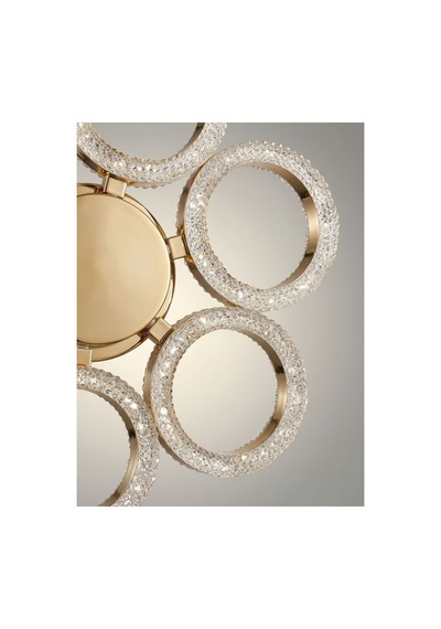 LumiaLighting Zero Model Gold Kumandalı 6"lı Ledli 3 Renk Modu Kristal Salon Mutfak Yatak Çocuk Odası Avize