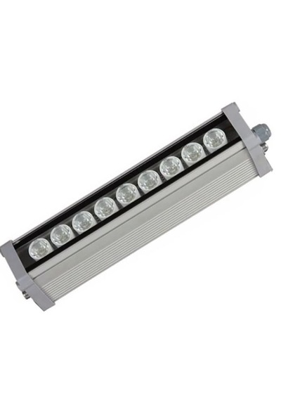 30 Cm Wallwasher Led Bina Dış Duvar Aydınlatma Yeşil Işık Gri
