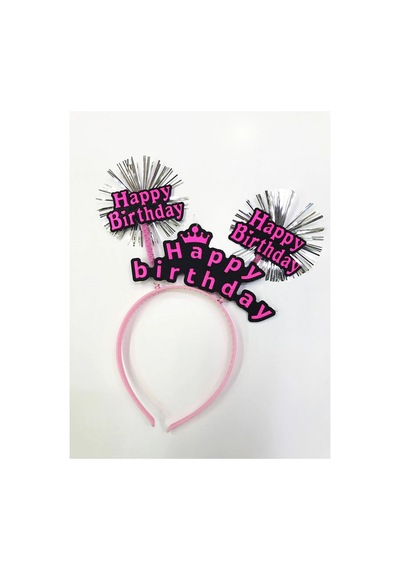 Happy Birthday Neon Renk Doğum Günü Tacı 12 Adet - Parti Taçları - Pakette 12 Adet 0 - 99
