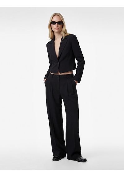 Koton Regular Fit Uzun Kollu Crop Blazer Ceket Siyah 6sak50056uw Siyah