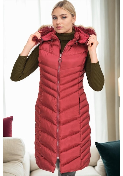Z9725 Dewberry Bayan Yelek-bordo Bordo