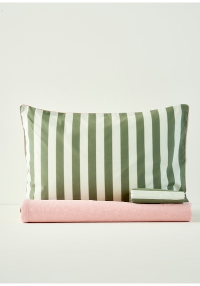 Bella Maison %100 Pamuk Line Çift Kişilik Pike Takımı Somon 200x220 Cm Somon