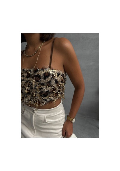 Verymoda Leopar Desenli Büstiyer F1777 L. Sacaklı