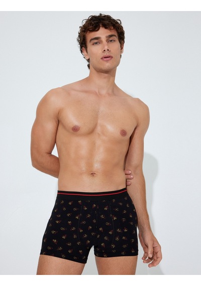 Koton 3'Lü Boxer Seti Minimal Baskılı Beli Lastikli Çok Renkli Bordo Desenli 5Wlm90010Mk Bordo Koton 3'Lü Boxer Seti Minimal Baskılı Beli Lastikli Çok Renkli Bordo Desenli 5Wlm90010Mk Bordo