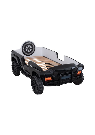 Arabalı Yatak, Jeep Lüx Ledli Arabalı Yatak - Kırmızı