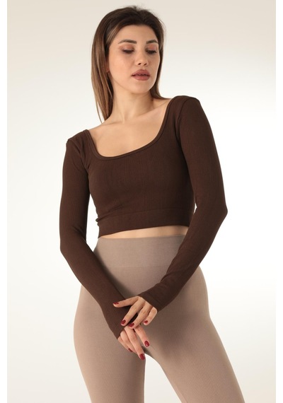 Doremi Seamless Straplez Uzun Kollu Fitilli Büstiyer 001